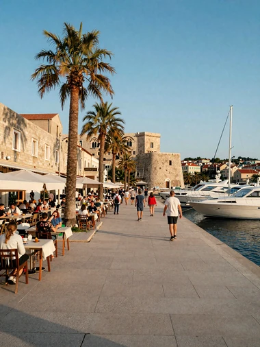 Split Croatia Riva waterfront promenade showing the vibrant Croatian coastal dating scene